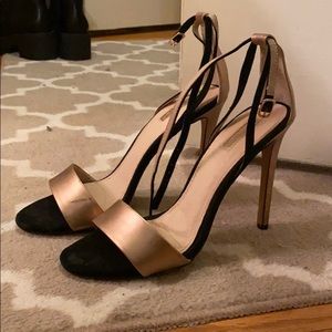 Black and gold topshop heels